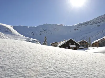 Blick auf das beschneite Dorf Malbun © Liechtenstein Marketing