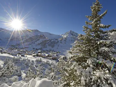 Das verschneite Bergdorf Malbun © Liechtenstein Marketing