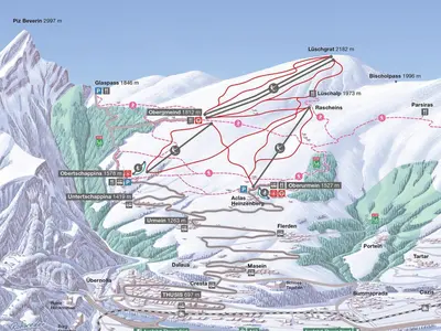 Pistenplan Tschappina-Heinzenberg