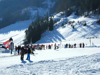 Blick auf die Pisten der Planberg- und Wiesenlifte © Debionne