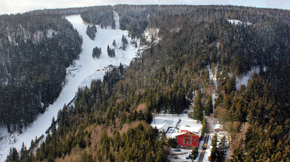 Blick auf das Skigebiet Skiarena Silbersattel Steinach