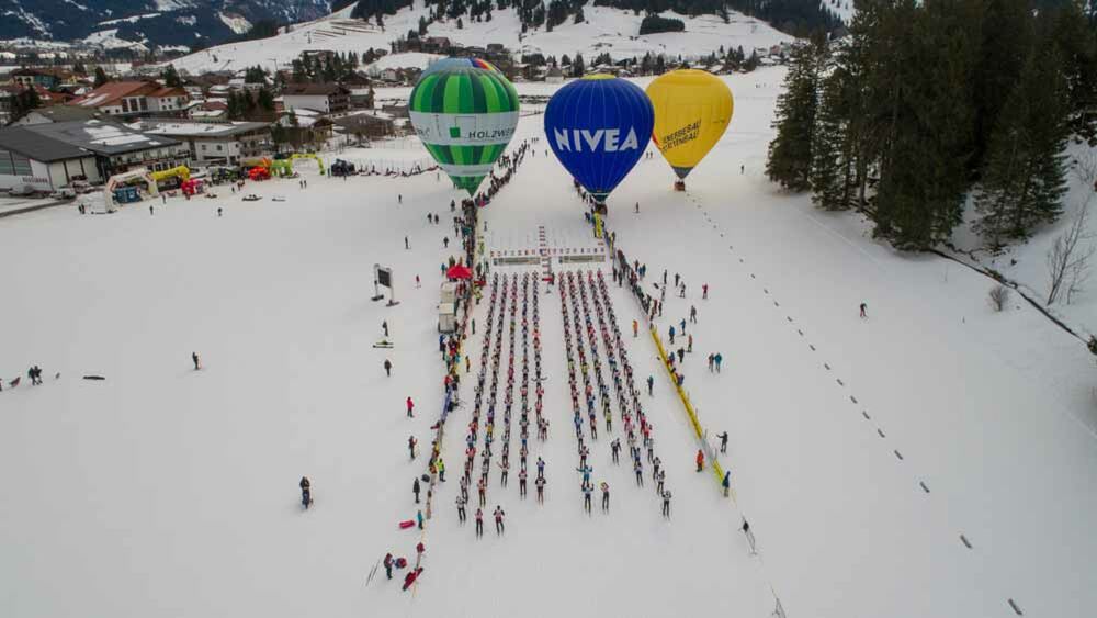 Start beim Ski-Trail im Tannheimer Tal 