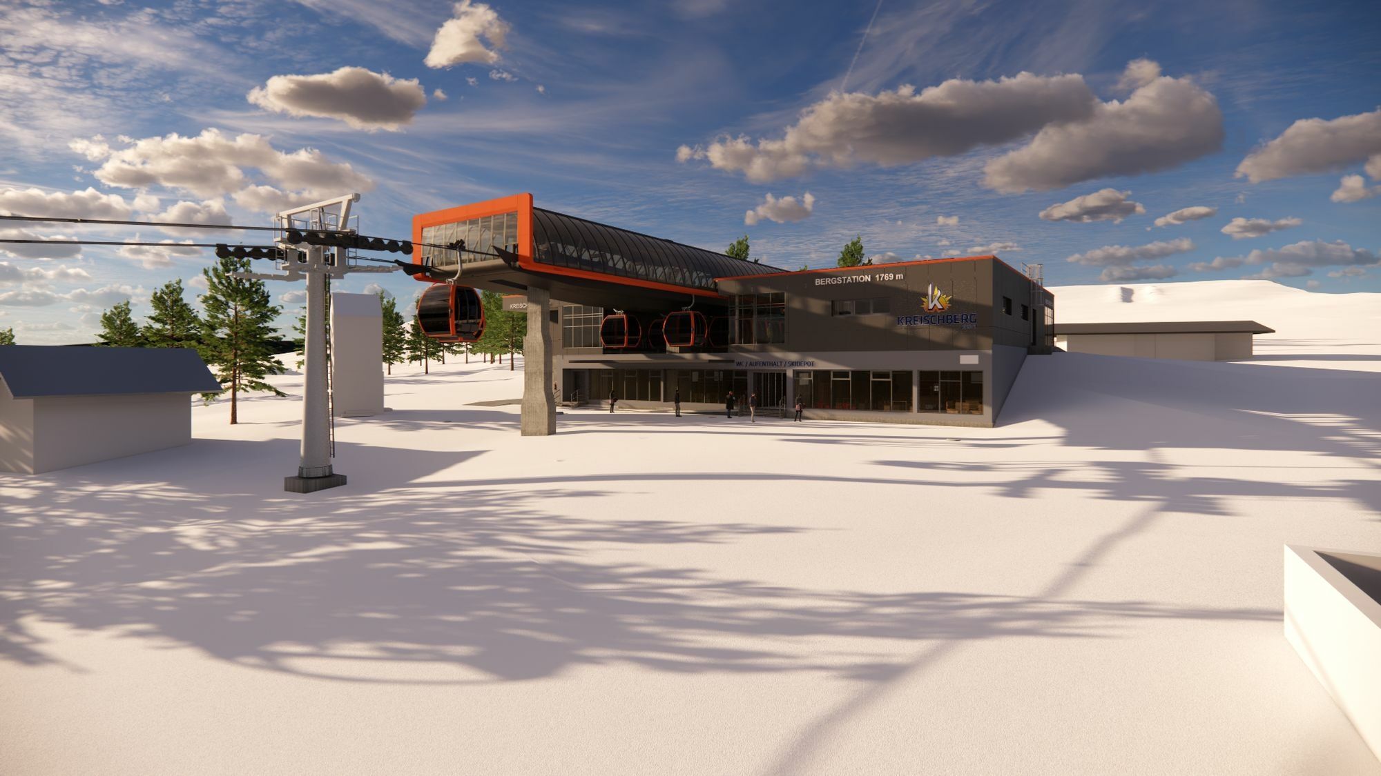 Die neue Bergstation der 10er-Gondel am Kreischberg