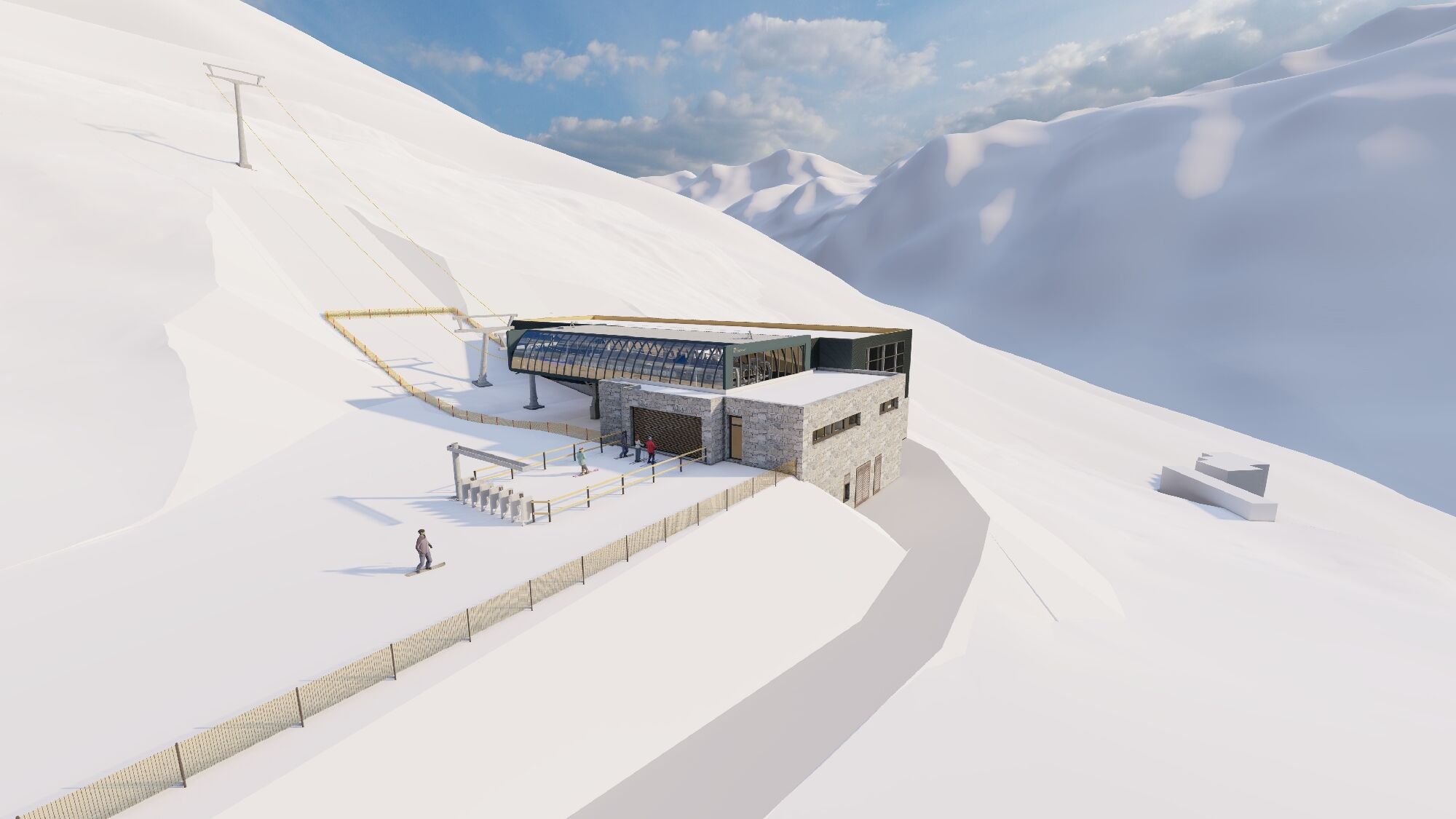 Die neue Talstation der 12er-Bahn Fiss