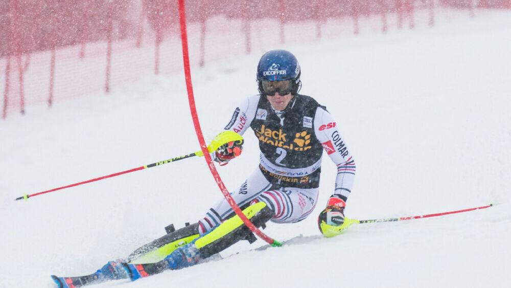 Clément Noël beim Slalom in Kranjska Gora