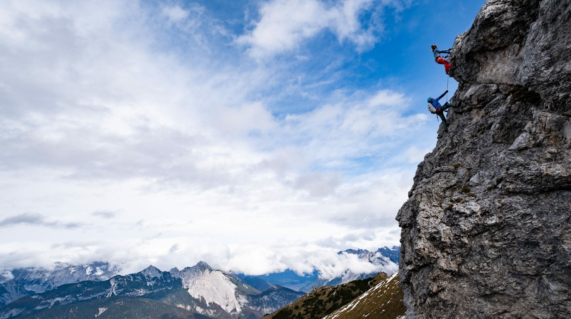 Kletterer an der Seefelder Spitze