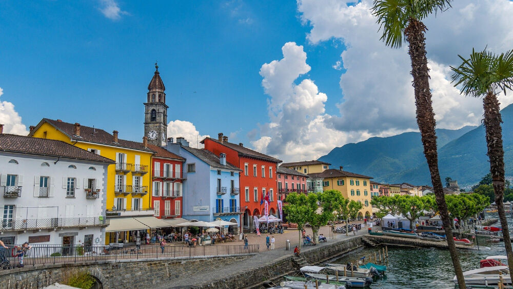 Blick auf Ascona im Norden des Lago Maggiore