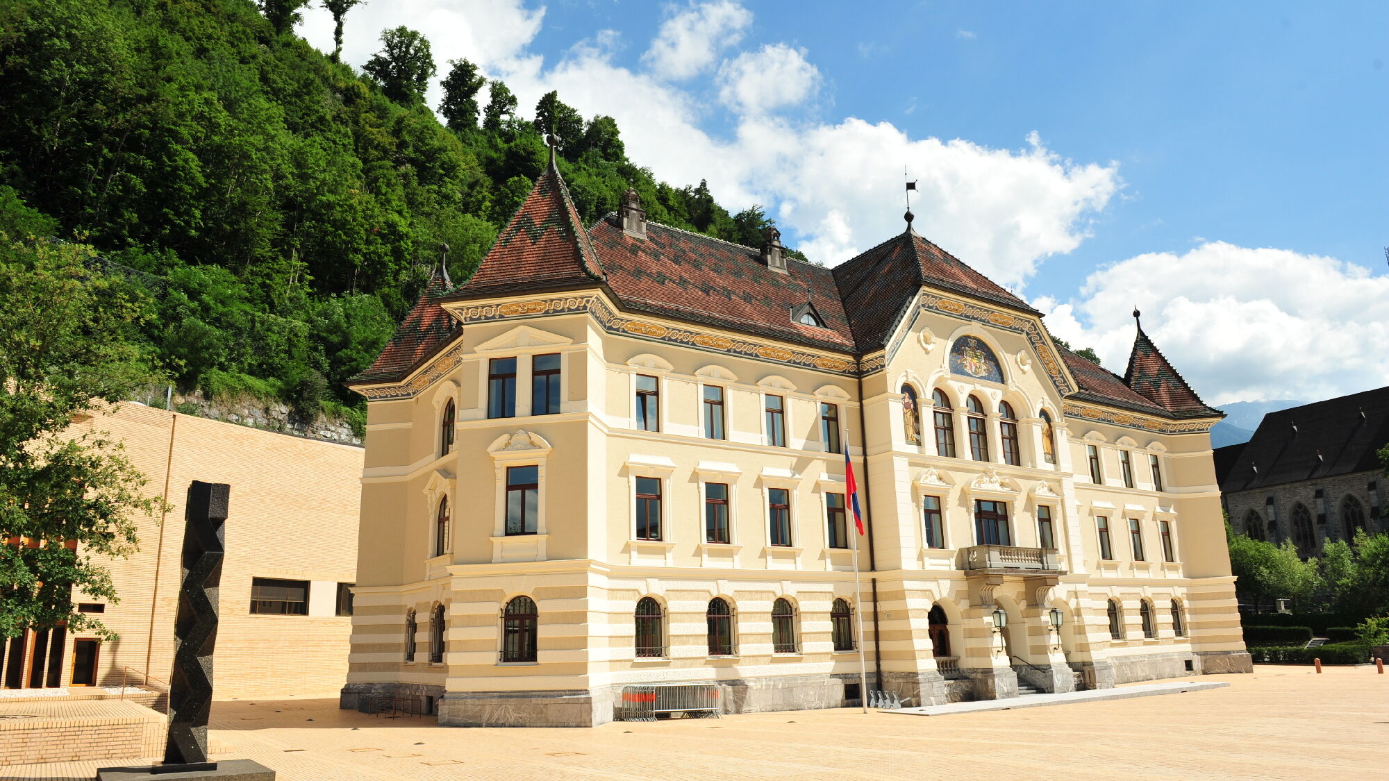 Das Landtagsgebäude in Vaduz