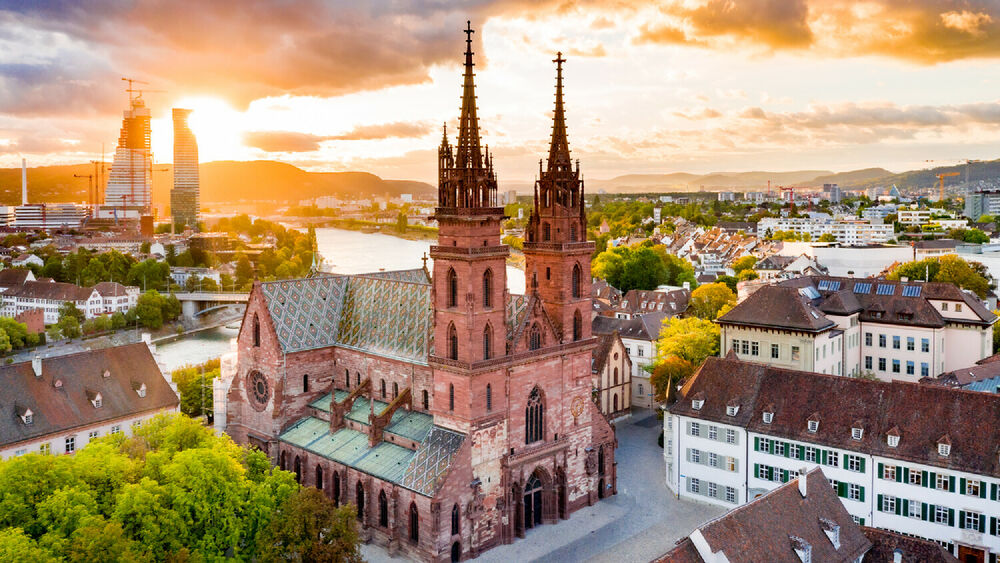 Das Basler Münster von oben