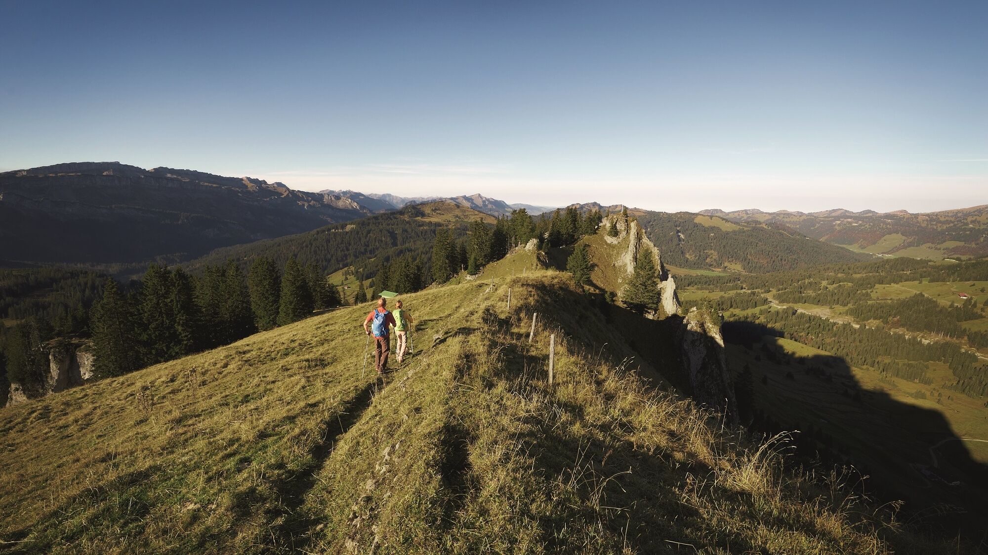 Herrlicher Gratanstieg auf der Gipfelstürmerroute der Wandertrilogie Allgäu 