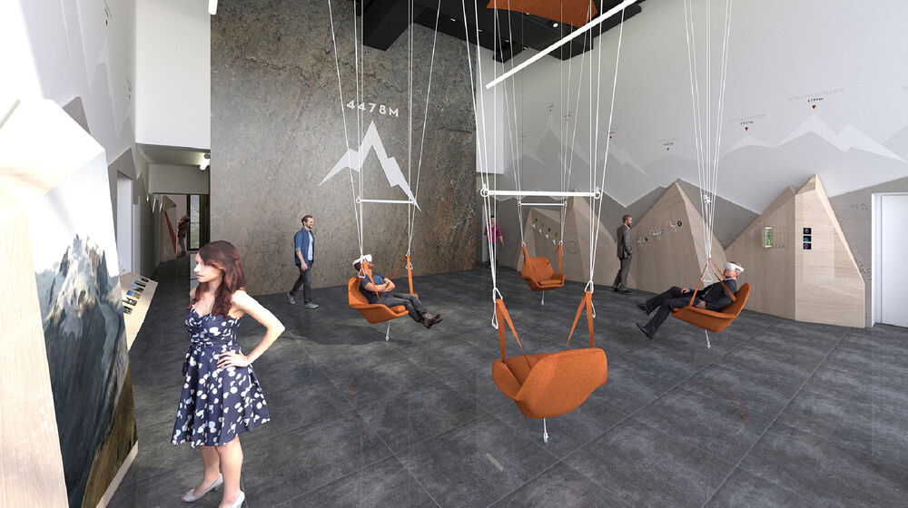 Station Gleitschirmfliegen im Zooom the Matterhorn