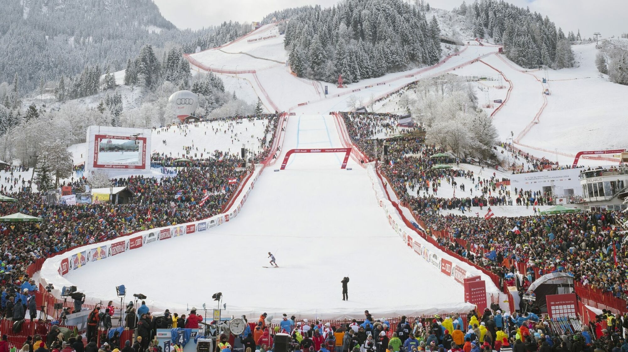 Zielraum beim Hahnenkamm-Rennen
