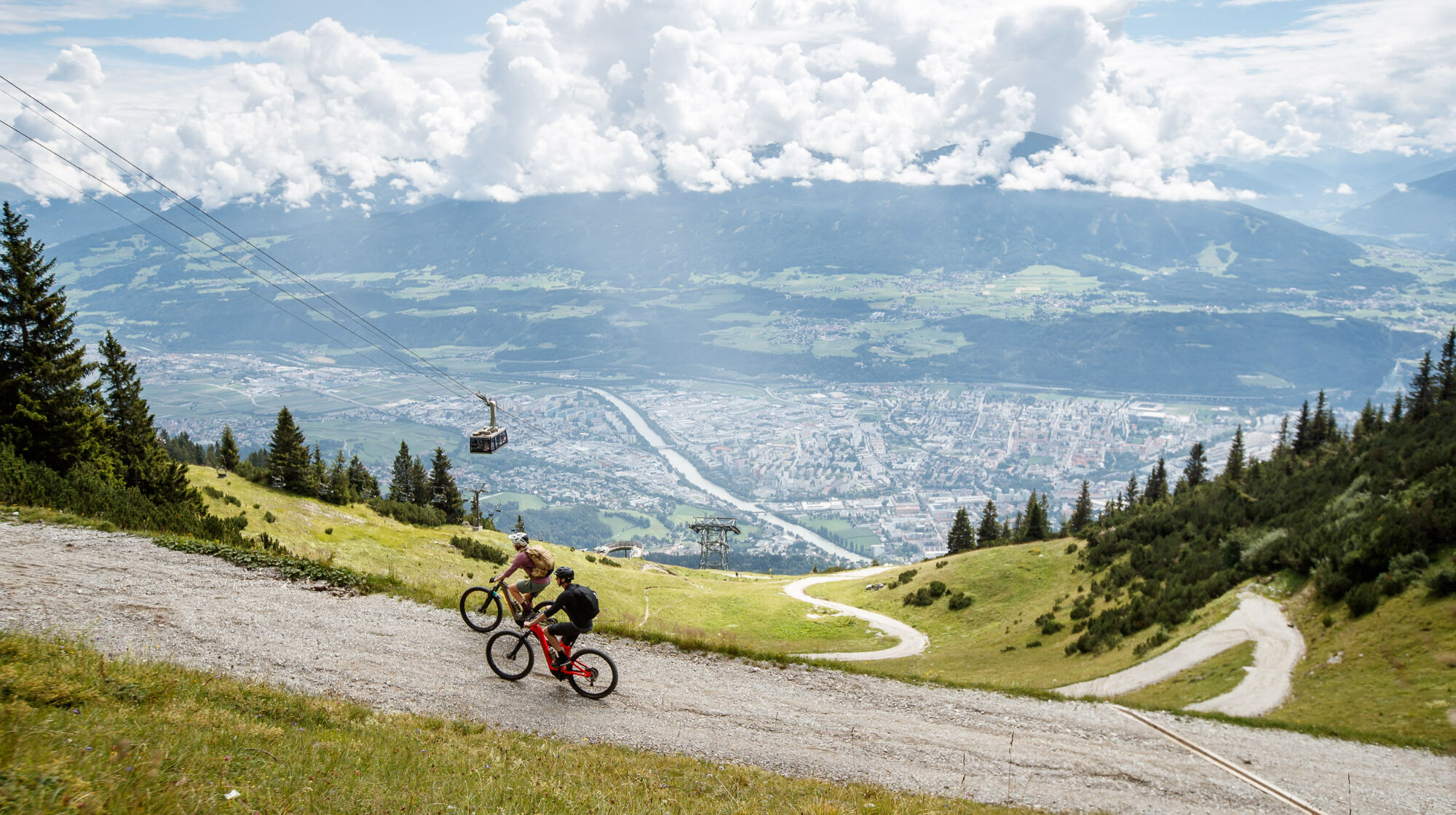 E-Biker auf der Nordkette