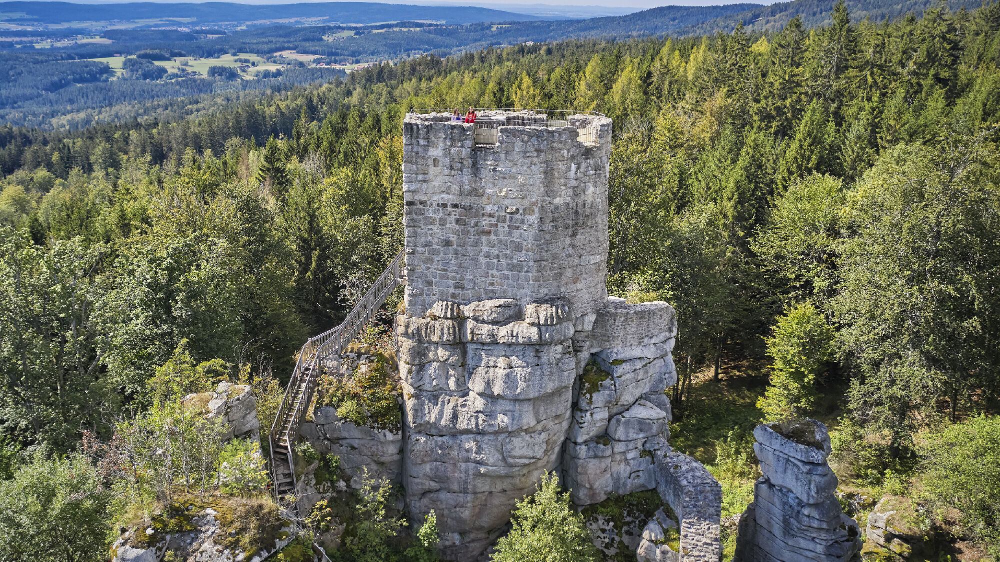 Blick auf den Naturpark Steinwald im Fichtelgebirge