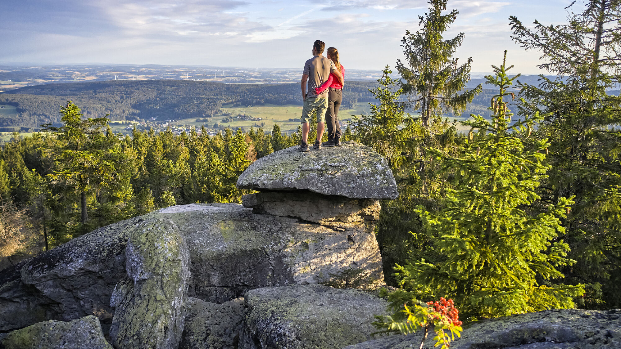 Der Ochsenkopf-Wahrzeichen Felsen im Fichtelgebirge