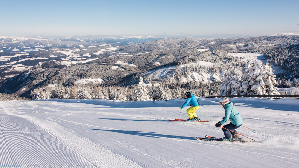 Abfahrt im Skigebiet Koralpe