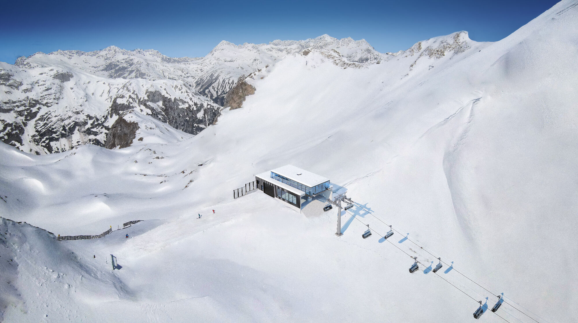 Die neue Bergstation der Madlochbahn