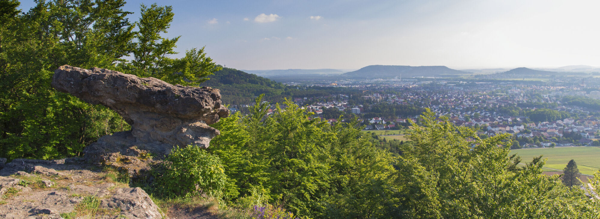 Krähentisch am Wanderweg Zeugenbergrunde
