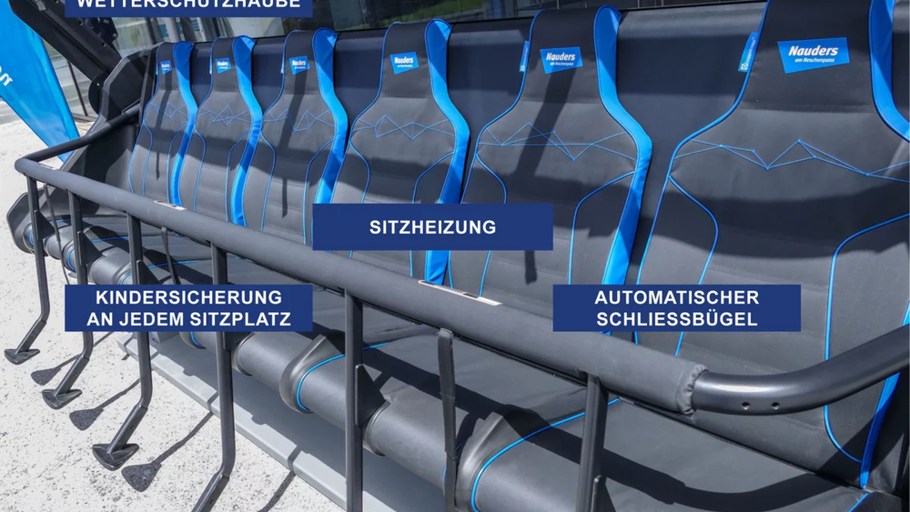 Die neuen Sessel der Goldseebahn in Nauders