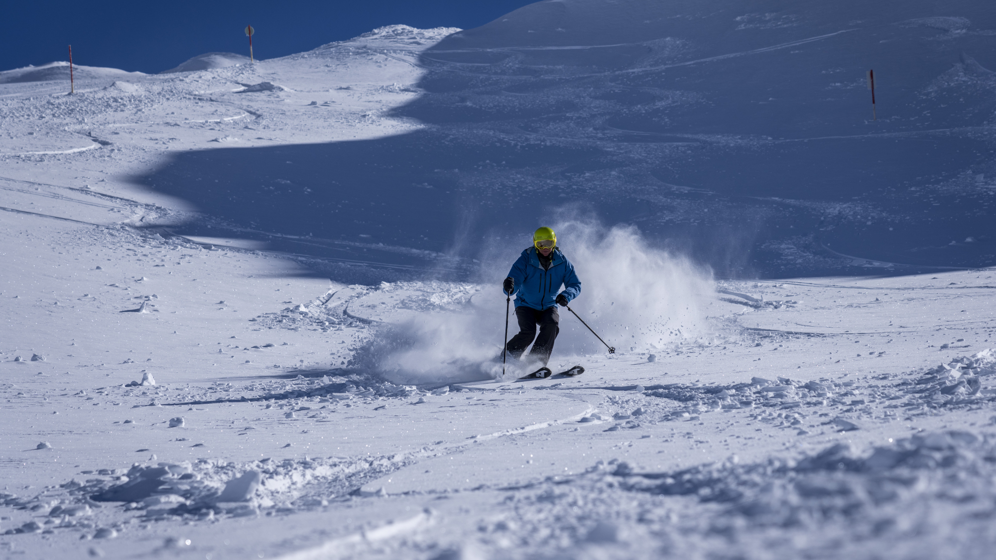 Perfekte Offpiste-Bedingungen beim Skitest 2021 am Mölltaler Gletscher