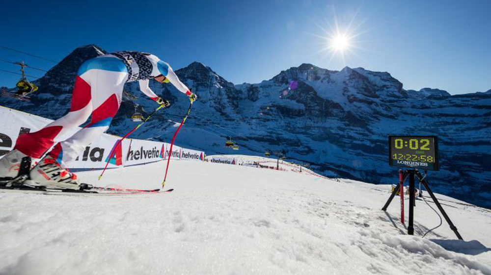 Am Start beim Lauberhornrennen