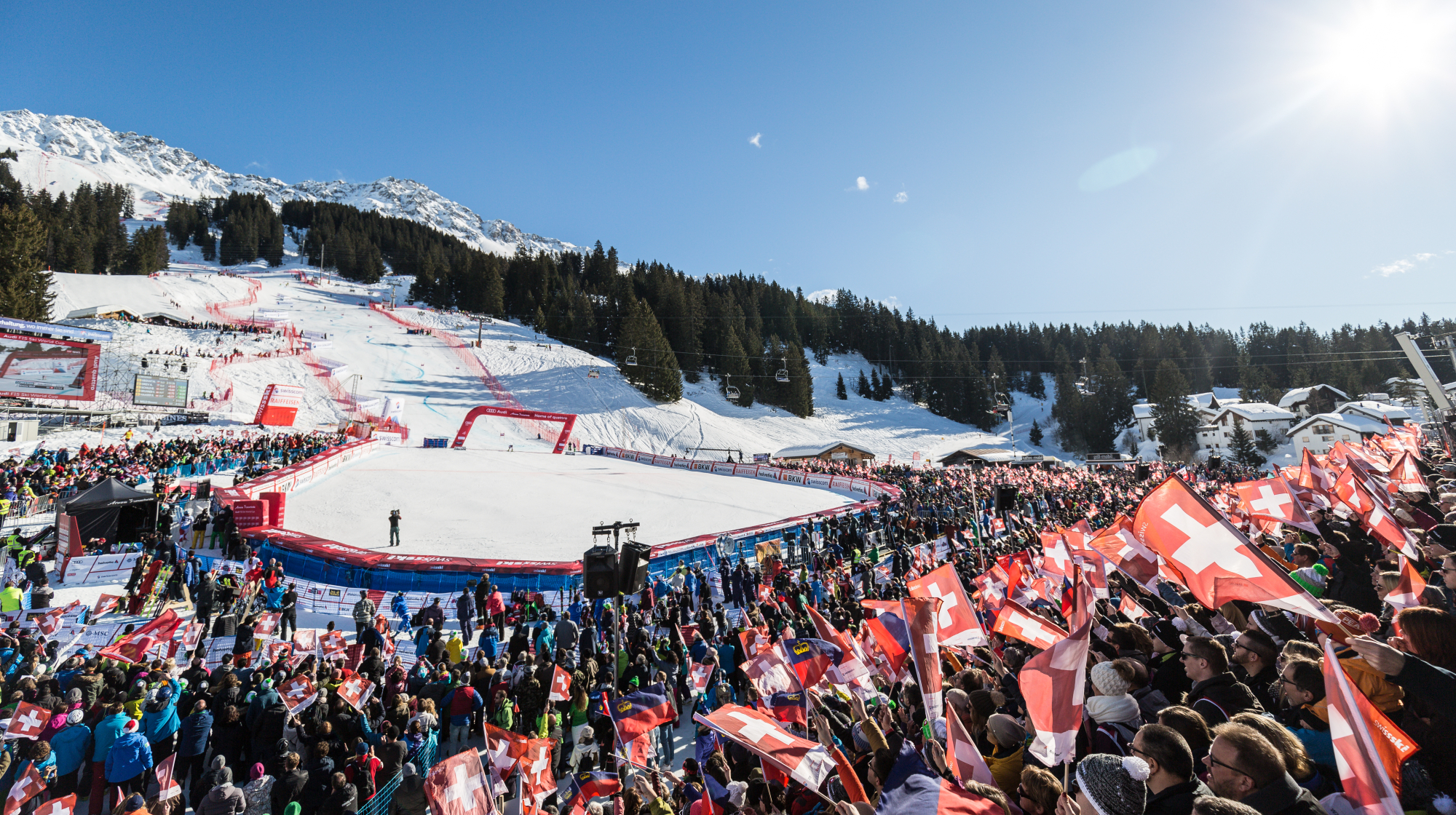 Zielraum beim Ski-Weltcup in Lenzerheide