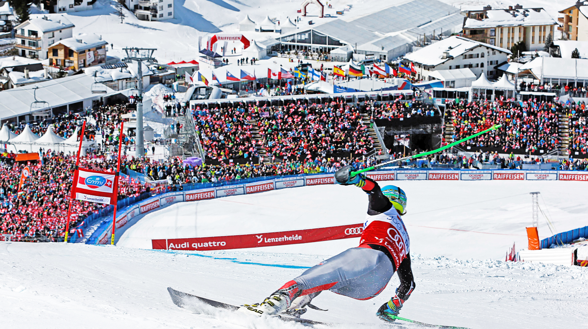 Einfahrt in den Zielhang