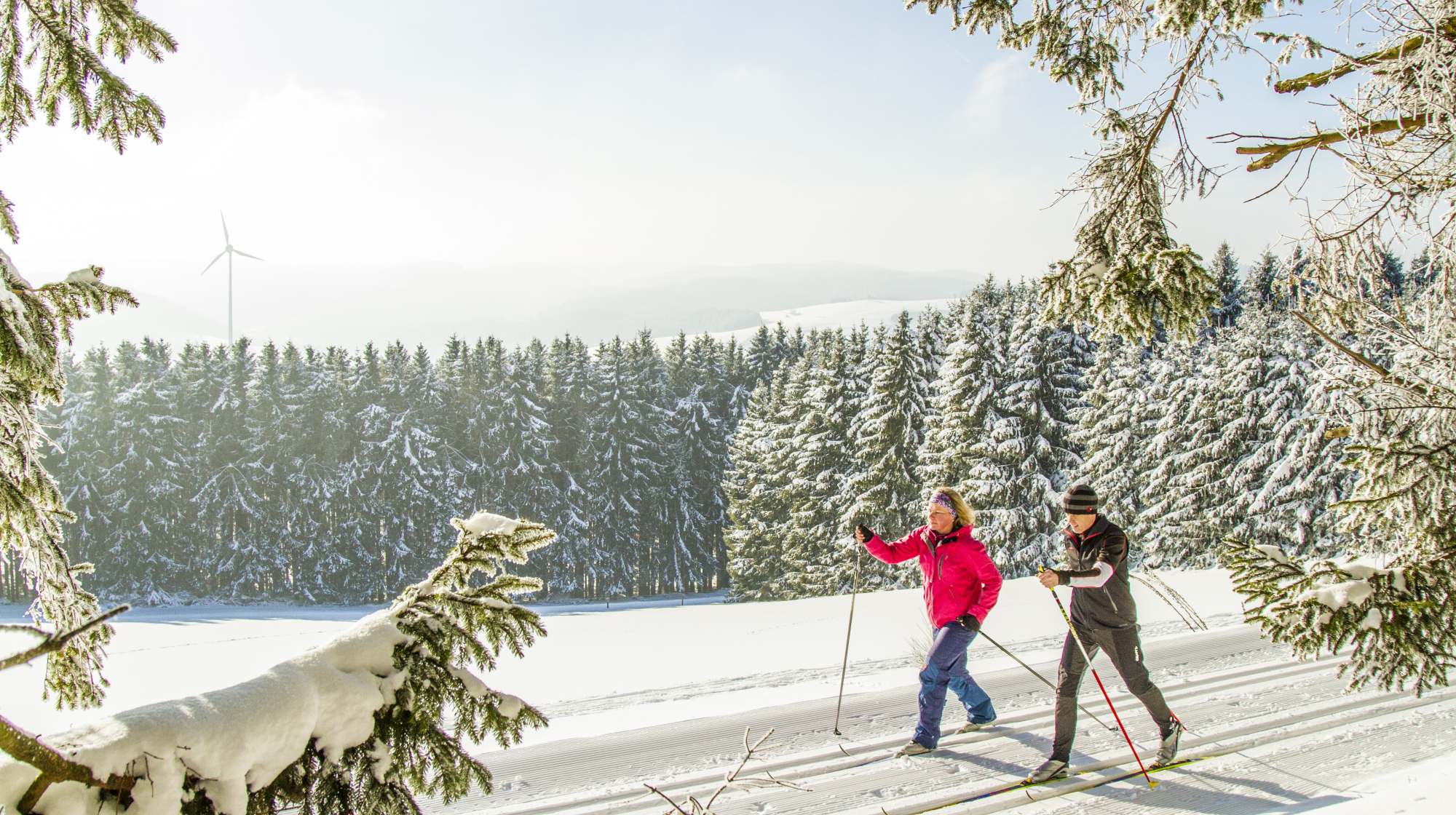 Langläufer in der Wintersport-Arena Sauerland