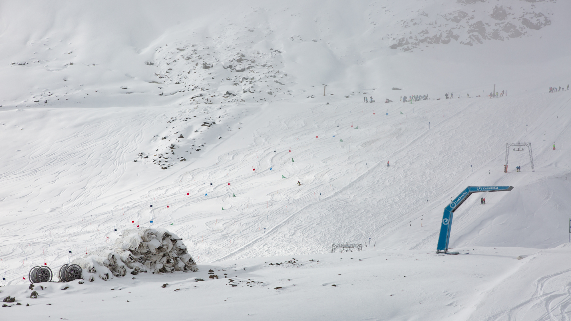 Blick auf das Skigebiet am Kaunertaler Gletscher