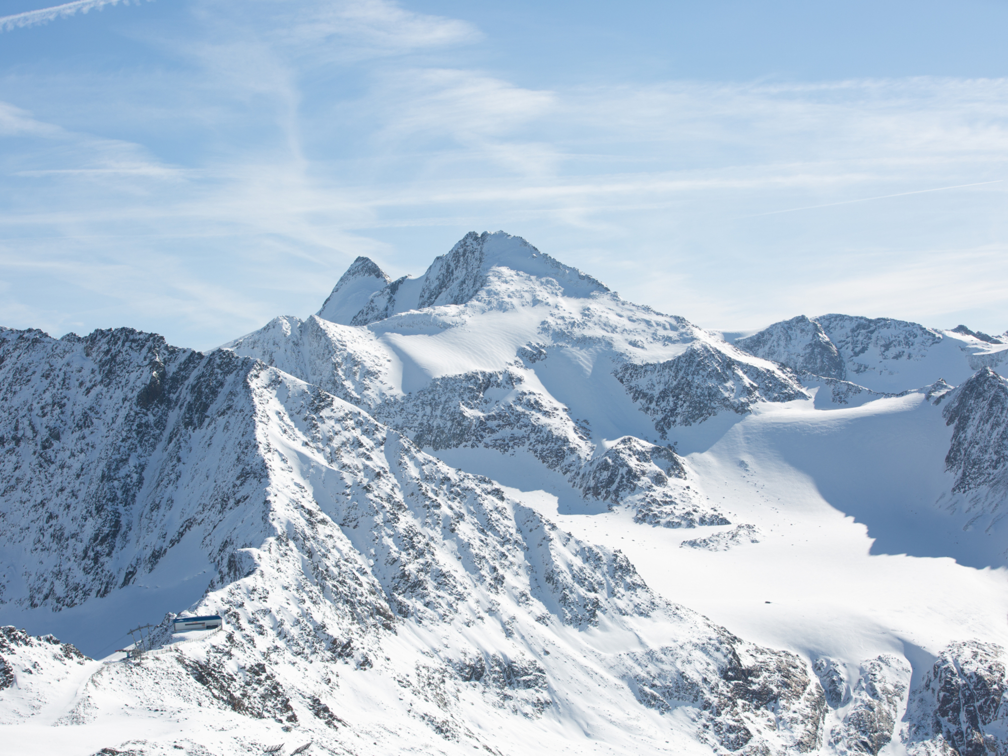 Am Stubaier Gletscher erlebten wir spektakuläre Fernsichen