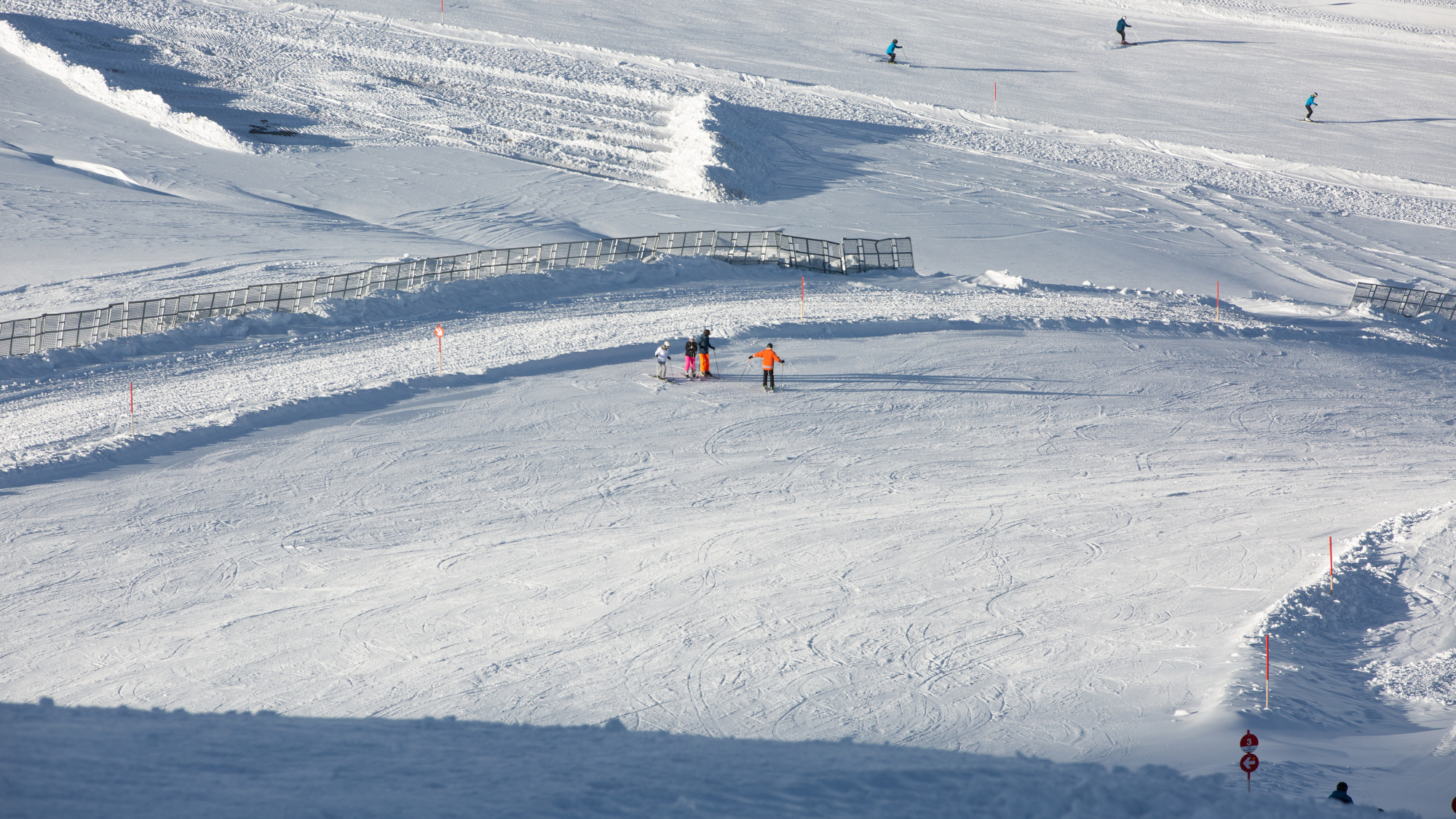 Blick auf die rote Piste Nr. 3
