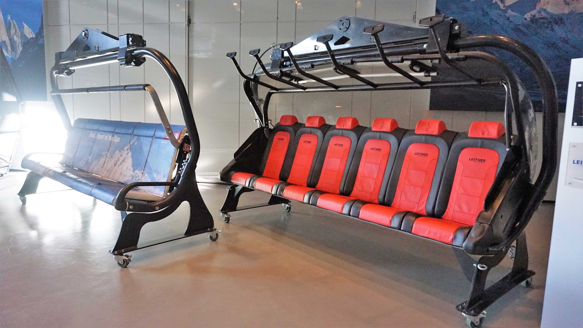 Seilbahnkabinen im LEITNER Showroom