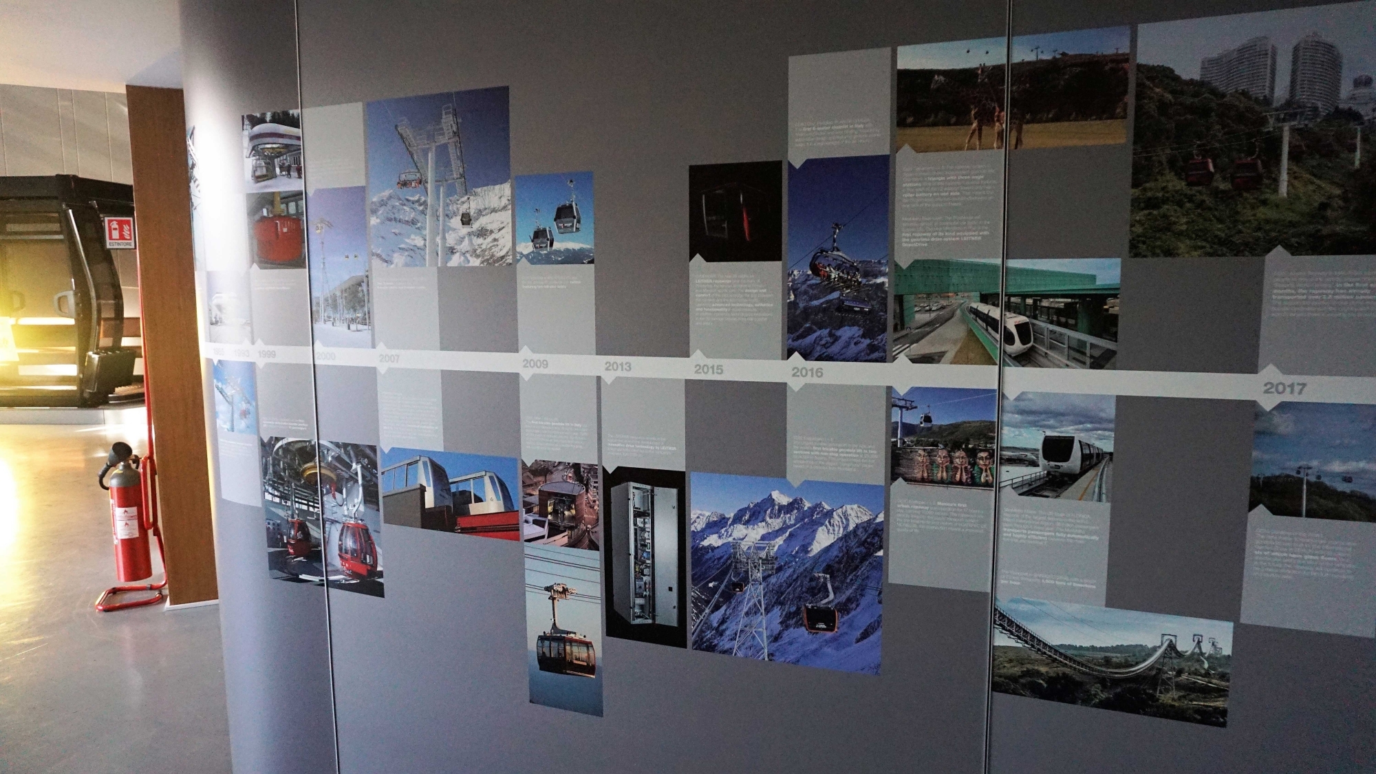 Historywall im LEITNER Showroom