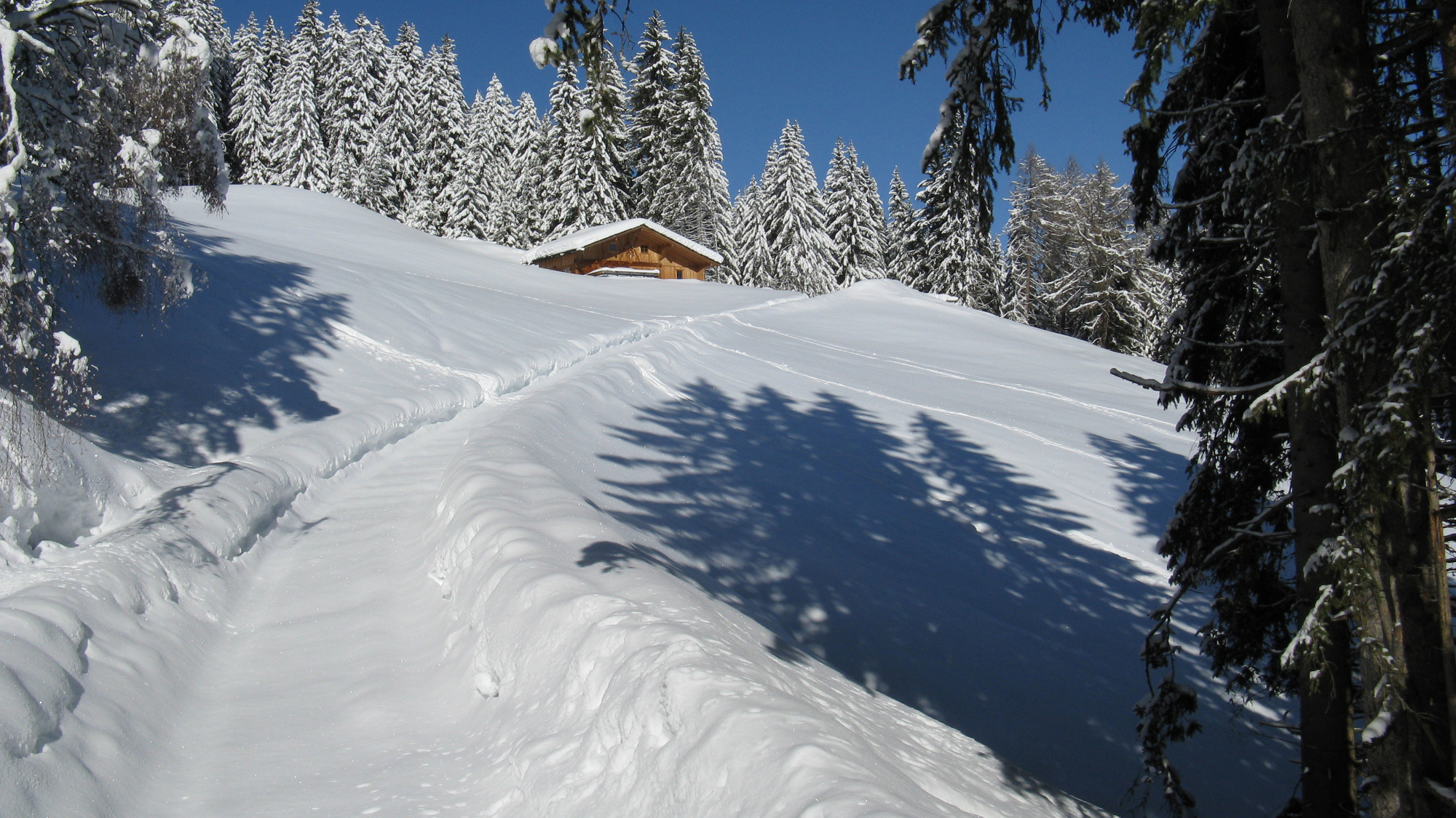 Almliesl-Hütte im Schnee