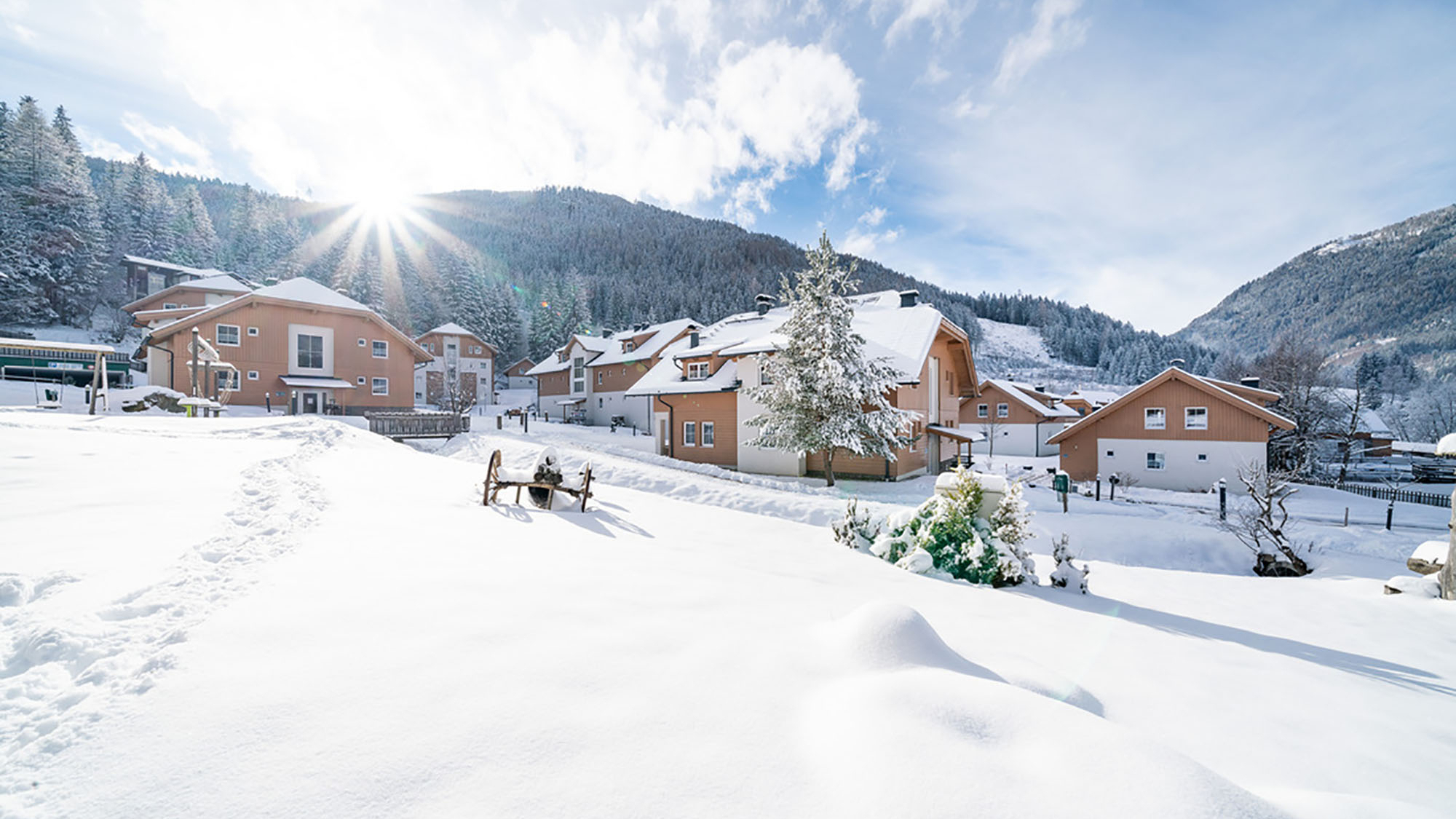 Urlaub mitten im Schnee mit Landal
