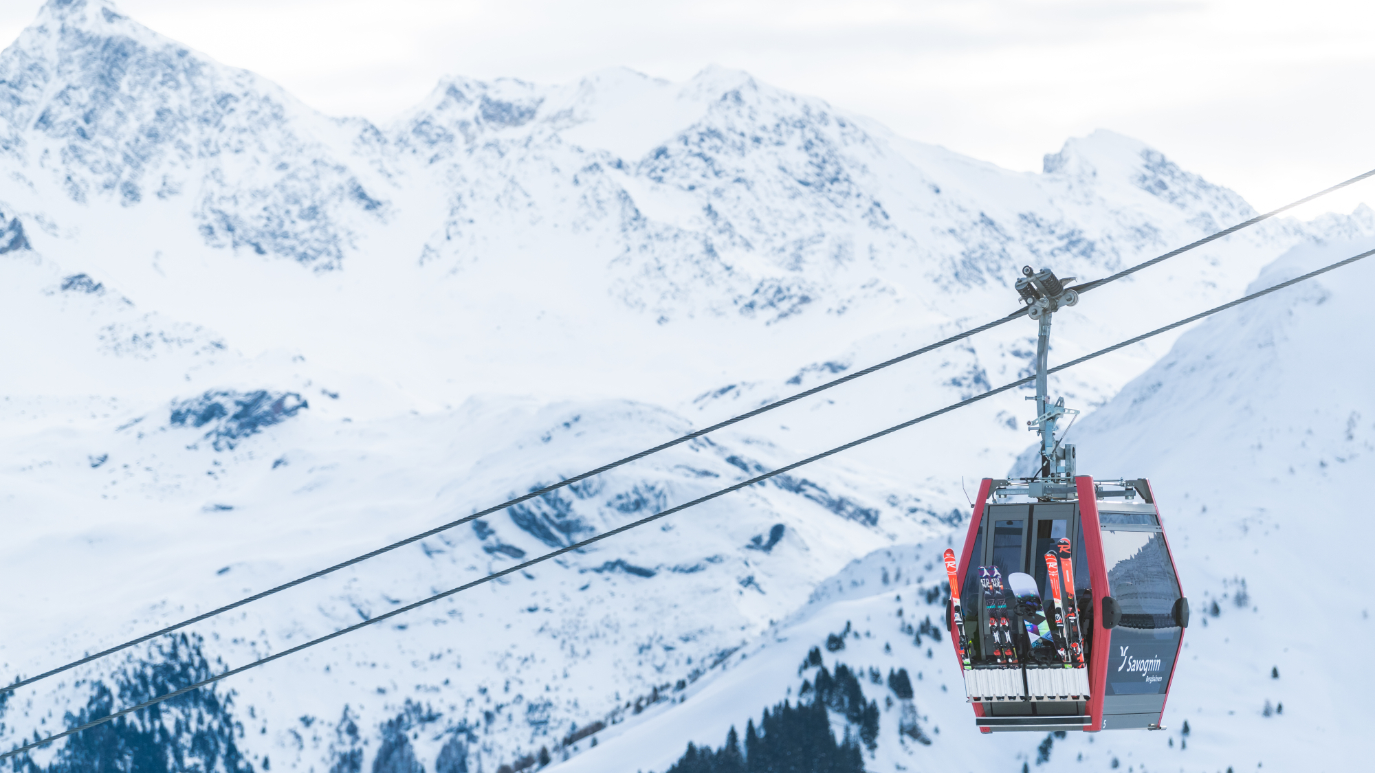 Gondelbahn in Savognin