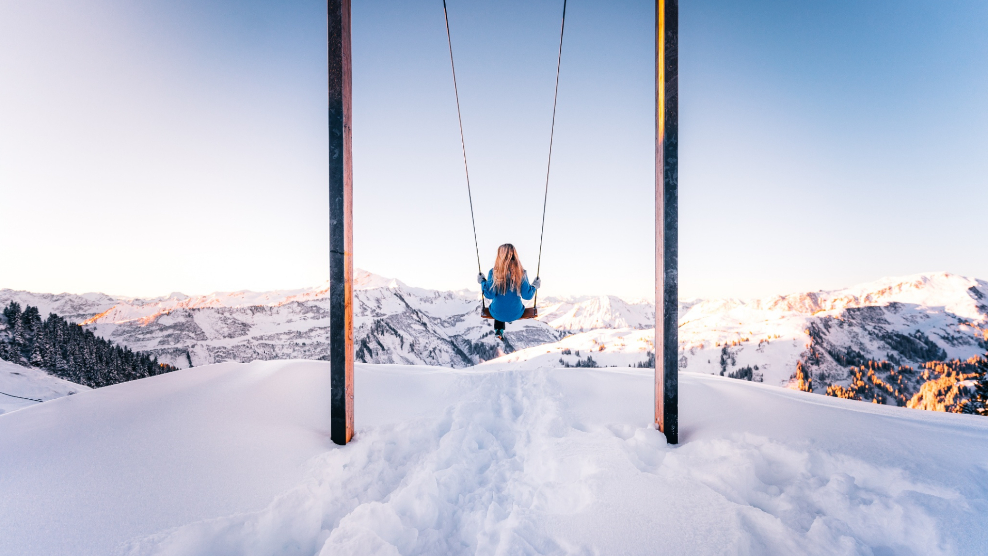 Schaukeln im Skigebiet Damüls