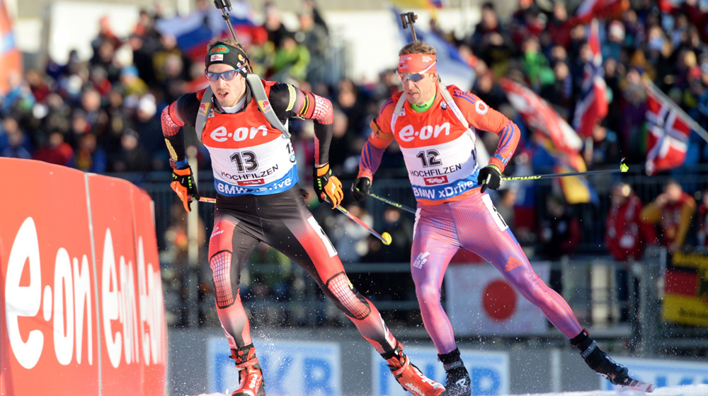 Die Profis beim Wettkampf in Hochfilzen