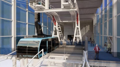 Artikelbild: Spektakulär: Neue Pendelbahn Zermatt-Furi