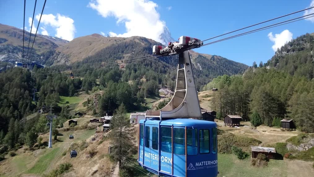 Die alte Gondel von Zermatt nach Furi