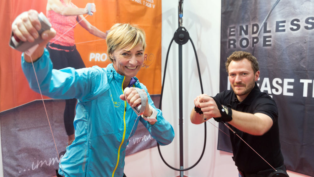 Olympiasiegerin Heike Drechsler auf der Therapie Leipzig