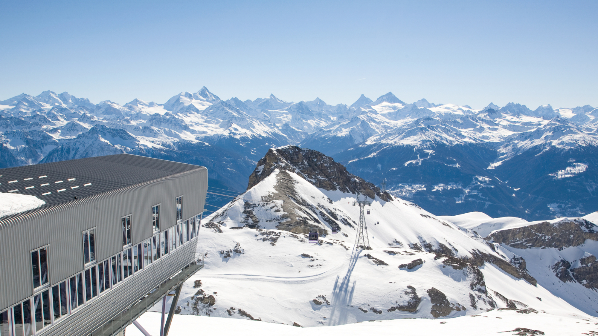 Ausblick vom Plaine Morte in Crans Montana