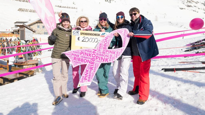 Artikelbild: #SHESKIS FOR PINK RIBBON" in Obertauern