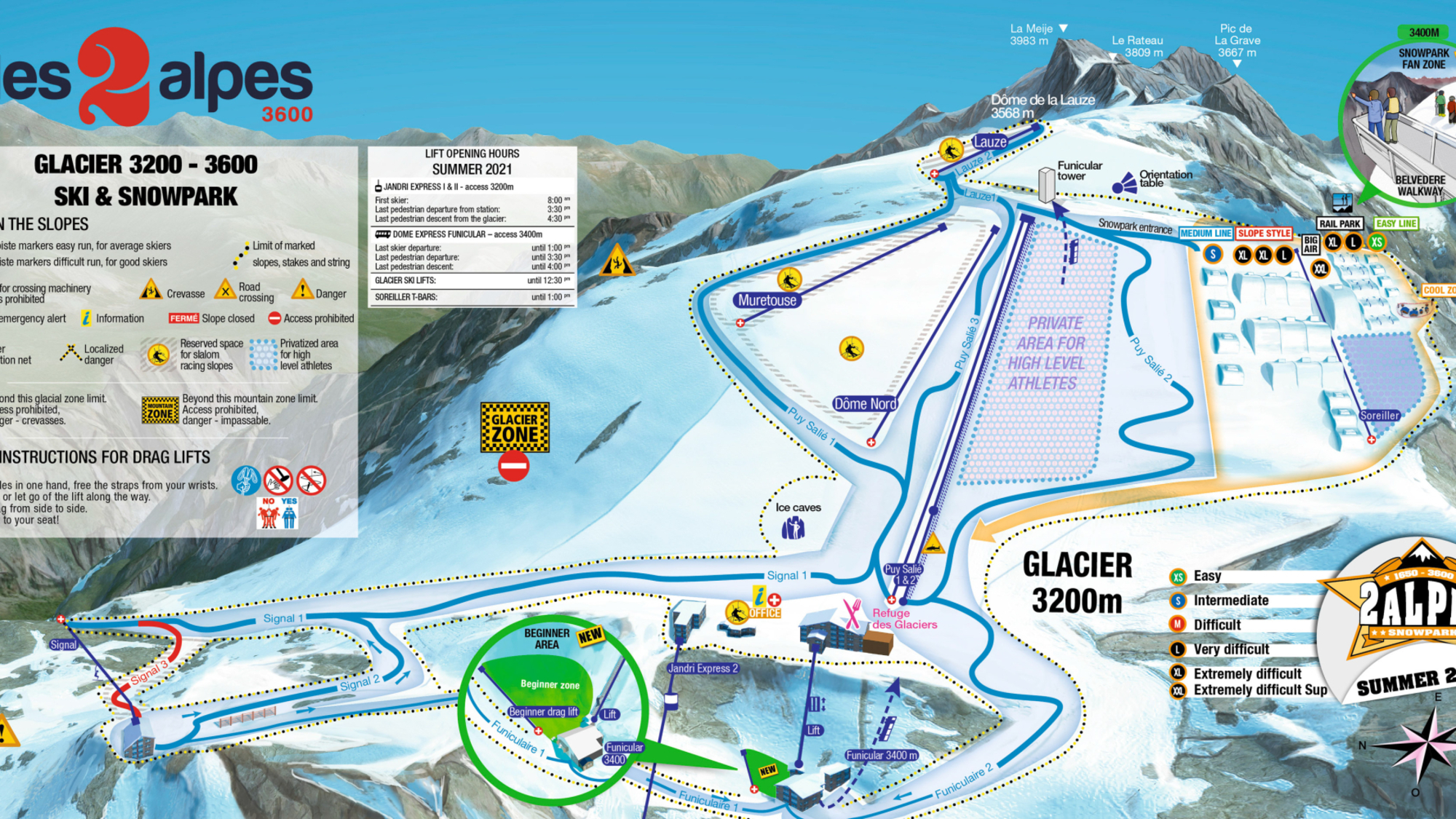 Sommerskigebiet Les 2 Alpes