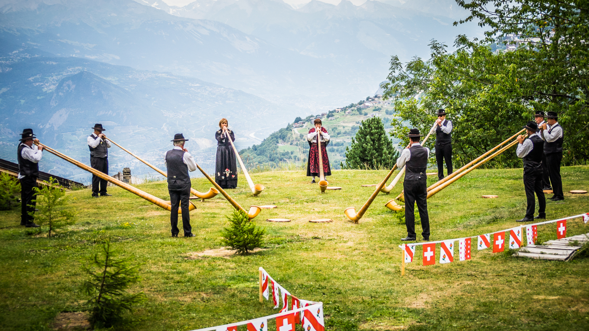 Das Ensemblestück der Alphornbläser sollte man auf keinen Fall verpassen!