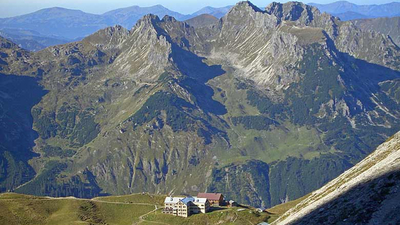 Blick auf die Rappenseehütte