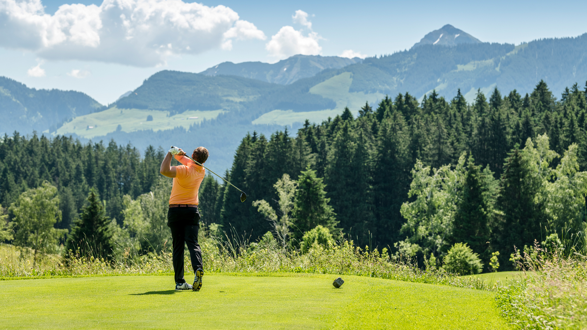 Wunderbares Panorama auf dem Golfplatz Sonnenalp