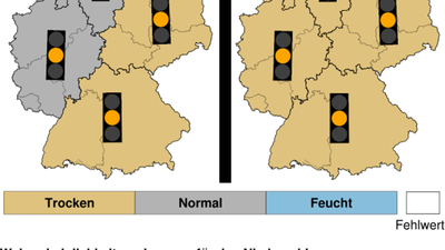 Saisonale Klimavorhersage des Niederschlags in Deutschland der kommenden Monate