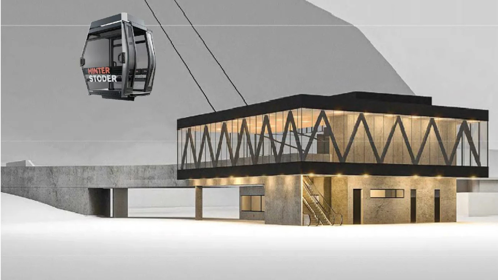 Visualisierung der neuen Talstation der Hössbahn