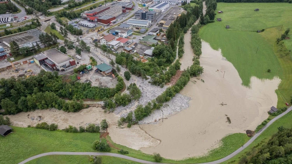 Überschwemmungen im Stubaital